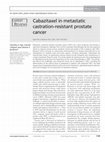 Cabazitaxel in metastatic castration-resistant prostate cancer Cover Page