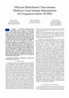 Efficient Multichannel Time-domain Multiaxis Loop Antenna Measurement for Frequencies below 30 MHz Cover Page