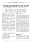 Socioeconomic Factors, Perioperative Complications, and 30-Day Readmission Rates Associated With Delayed Cranial Vault Reconstruction for Craniosynostosis Cover Page