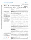 Efficacy of a self-management plan in exacerbations for patients with advanced COPD Cover Page