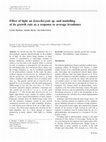 Effect of light on Synechocystis sp. and modelling of its growth rate as a response to average irradiance Cover Page