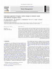 Laboratory appraisal of organic carbon changes in mixtures made with different inorganic wastes Cover Page