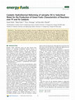 Catalytic Hydrothermal Reforming of Jatropha Oil in Subcritical Water for the Production of Green Fuels: Characteristics of Reactions over Pt and Ni Catalysts Cover Page