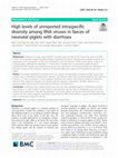 High levels of unreported intraspecific diversity among RNA viruses in faeces of neonatal piglets with diarrhoea Cover Page