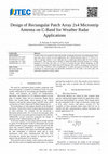 Design of Rectangular Patch Array 2x4 Microstrip Antenna on C-Band for Weather Radar Applications Cover Page