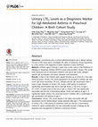 Urinary LTE4 levels as a diagnostic marker for IgE-mediated asthma in preschool children: a birth cohort study Cover Page