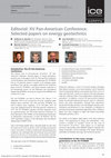 Editorial: XV Pan-American Conference: Selected papers on energy geotechnics Cover Page