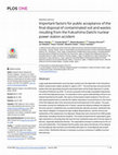 Important factors for public acceptance of the final disposal of contaminated soil and wastes resulting from the Fukushima Daiichi nuclear power station accident Cover Page