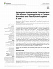 Synergistic Antibacterial Potential and Cell Surface Topology Study of Carbon Nanodots and Tetracycline Against E. coli Cover Page