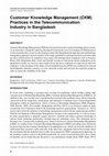 Customer Knowledge Management (CKM) Practices in the Telecommunication Industry in Bangladesh Cover Page