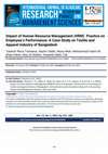 Impact of Human Resource Management (HRM) Practice on Employee’s Performance: A Case Study on Textile and Apparel Industry of Bangladesh Cover Page