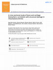 A cross sectional study of bone and cartilage biomarkers: correlation with structural damage in rheumatoid arthritis Cover Page