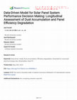 Data-Driven Model for Solar Panel System Performance Decision Making: Longitudinal Assessment of Dust Accumulation and Panel Efficiency Degradation Cover Page