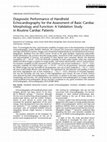 Diagnostic Performance of Handheld Echocardiography for the Assessment of Basic Cardiac Morphology and Function: A Validation Study in Routine Cardiac Patients Cover Page