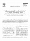 Research paper thumbnail of Comparison of<i>eae, tir, espA</i>and<i>espB</i>genes of bovine and human attaching and effacing<i>Escherichia coli</i>by multiplex polymerase chain reaction