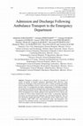 Admission and Discharge Following Ambulance Transport to the Emergency Department Cover Page