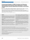 A Survey-based Estimate of COVID-19 Incidence and Outcomes among Patients with Pulmonary Arterial Hypertension or Chronic Thromboembolic Pulmonary Hypertension and Impact on the Process of Care Cover Page