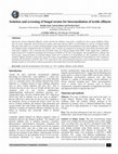 Research paper thumbnail of Isolation and screening of fungal strains for bioremediation of textile effluent