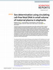 Sex determination using circulating cell-free fetal DNA in small volume of maternal plasma in elephants Cover Page