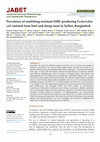 Prevalence of multidrug-resistant ESBL-producing Escherichia coli isolated from beef and sheep meat in Sylhet, Bangladesh Cover Page