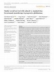 Similar overall survival with reduced vs. standard dose bevacizumab monotherapy in progressive glioblastoma Cover Page