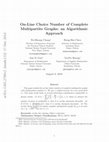 On-Line Choice Number of Complete Multipartite Graphs: an Algorithmic Approach Cover Page