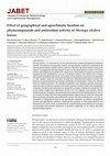 Effect of geographical and agroclimatic location on phytocompounds and antioxidant activity of Moringa oleifera leaves Cover Page