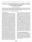 A Fuzzy-Logic Based Signal Loss Model At 2.6ghz For Wireless Networks Cover Page