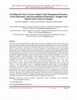 Unveiling the Nexus of Green Supply Chain Management Practices, Green Innovation, and Environmental Performance: Insights from Bottled Water Firms in Ethiopia Cover Page