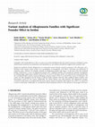 Variant Analysis of Alkaptonuria Families with Significant Founder Effect in Jordan Cover Page