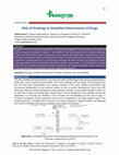 Role of Prodrugs in Solubility Enhancement of Drugs Cover Page