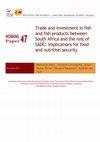 Trade and investment in fish and fish products between South Africa and the rest of SADC: Implications for food and nutrition security Cover Page