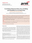 Correlation Between Pain, Fear of Falling and Disability in Low Back Pain Cover Page