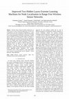 Improved Two Hidden Layers Extreme Learning Machines for Node Localization in Range Free Wireless Sensor Networks Cover Page