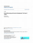 Research paper thumbnail of External Borrowing and Economic Development: The Case of Jordan