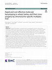 Rapid and cost-effective molecular karyotyping in wheat, barley, and their cross-progeny by chromosome-specific multiplex PCR Cover Page