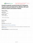 Graded treadmill running protocol on dynamic visual acuity and balance for athletes with and without recent concussion history Cover Page