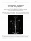 Vertebra Plana in an Adolescent Caused by Multiple Myeloma Cover Page