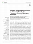 Impact of Beneficial Microorganisms on Strawberry Growth, Fruit Production, Nutritional Quality, and Volatilome Cover Page