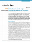 Biotic threats for 23 major non-native tree species in Europe Cover Page