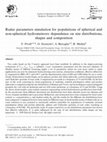 Radar parameters simulation for populations of spherical and non-spherical hydrometeors: dependence on size distributions, shapes and composition Cover Page