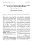 The Effectiveness of Emotion-focused Cognitive Therapy in Decreasing Depression due to Marital Relationship Problems Cover Page