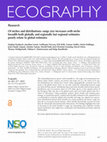 Of niches and distributions: range size increases with niche breadth both globally and regionally but regional estimates poorly relate to global estimates Cover Page