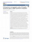 Full quantum tomography study of Google's Sycamore gate on IBM's quantum computers Cover Page