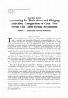 Accounting for Derivatives and Hedging Activities: Comparison of Cash Flow versus Fair Value Hedge Accounting Cover Page