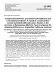 Collaboration between practitioners of traditional and conventional medicine: A report of an intervention carried out with traditional women healers in the province of Sanmatenga (Burkina Faso) to improve the obtaining of the license to practice traditional medicine Cover Page