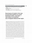 Governance of market in the case of local of the "rural web" - case study of an Austrian and Hungarian National Park region Cover Page