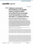 Palladium anchored to BisPyP@bilayer-SiO2@NMP organic–inorganic hybrid as an efficient and recoverable novel nanocatalyst in suzuki and stille C–C coupling reactions Cover Page