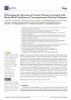 Delineating the Spectrum of Genetic Variants Associated with Bardet-Biedl Syndrome in Consanguineous Pakistani Pedigrees Cover Page