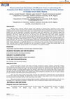 Physicochemical Parameters Of Effluents From A Lubricating Oil Company And Metal Analysis Of The Sediment Of The Receiving Stream In Osogbo Osun State, Nigeria Cover Page